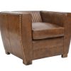 Chelsey Mannor Top Grain Leather Armchair (Cameroon Cocoa)
