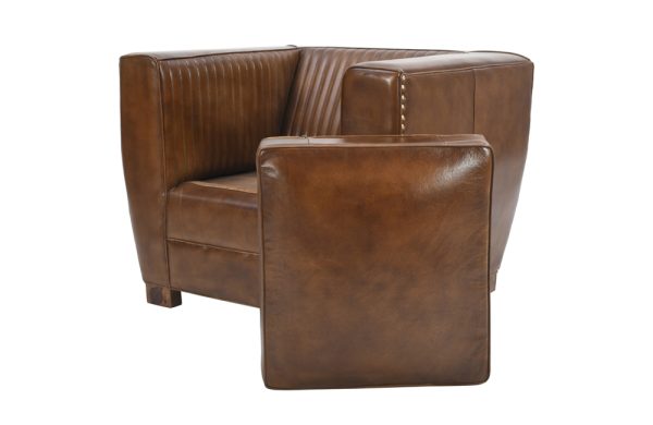 Chelsey Mannor Top Grain Leather Armchair (Cameroon Cocoa)
